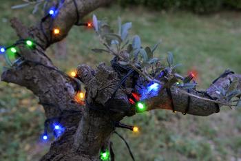 Visuel 1 du produit Guirlande solaire flicker animée multicolore 100 LED Blachère Lealight - 10 m
