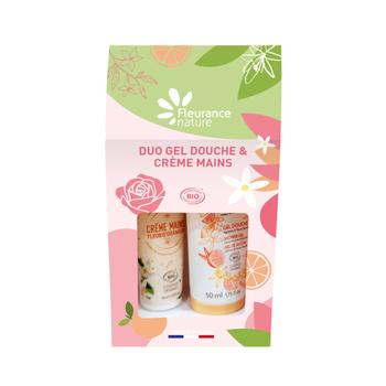 Visuel 1 du produit Duo gel douche agrumes et crème mains bio fleur d’oranger Fleurance Nature - 50 + 30 ml