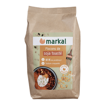 Visuel 1 du produit Flocons de soja toasté bio Markal - 500 g