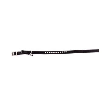 Visuel 1 du produit Collier Suédine Strass pour chat noir
