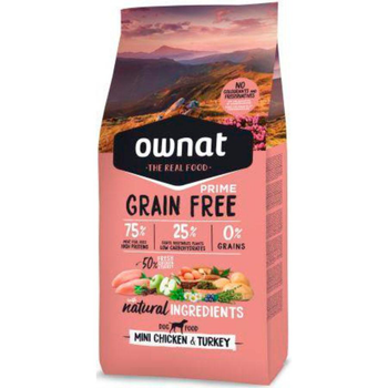 Visuel 1 du produit Croquette pour chien adulte de petite taille Grain Free Prime à la volaille Ownat - 1 kg