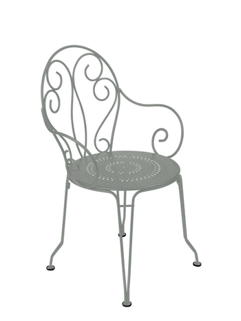 Visuel 1 du produit Fauteuil Montmartre coloris gris en acier Fermob - 56 x 48 cm