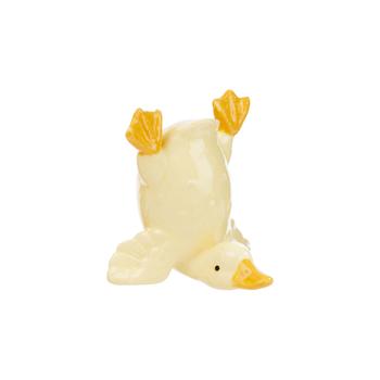 Visuel 2 du produit Canard décoratif en porcelaine - 10,2 x 8,5 x 8,5 cm