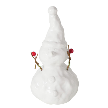 Visuel 1 du produit Figurine blanche bonhomme de neige Olaf - 11,5 x 11,5 x 20 cm