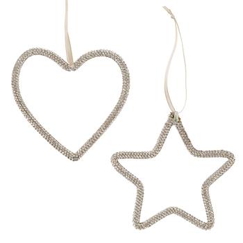Visuel 1 du produit Pendentif de Noël en métal argenté Luina - 10,5 x 10 cm