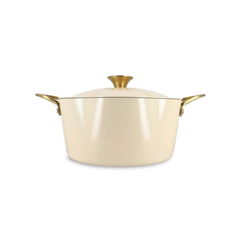 Visuel 2 du produit Faitout Menastyl Dahlia beige en aluminium recyclé - Ø 24 cm