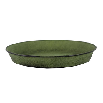 Visuel 1 du produit Soucoupe pot Reb en acier vert mat Ø 26,5 x H 3,5 cm