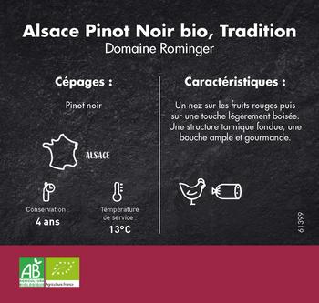 Visuel 2 du produit Vin biodynamie rouge Alsace Pinot noir - 75 cl