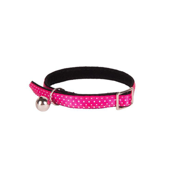 Visuel 1 du produit Collier pour chat en velours coloris rose style pois Wouapy - Taille unique