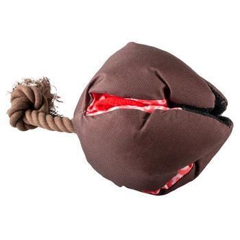 Visuel 1 du produit Jouet pour chien coloris marron distributeur à friandises Duvoplus Pitahaya - 37 x 37 x 26 cm