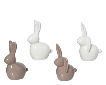 Visuel 1 du produit Lapin en porcelaine - 5 x 8,2 x 11,8 cm