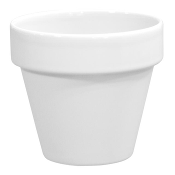 Visuel 1 du produit Pot horticole en terre cuite émaillée Blanc – D19 x H17