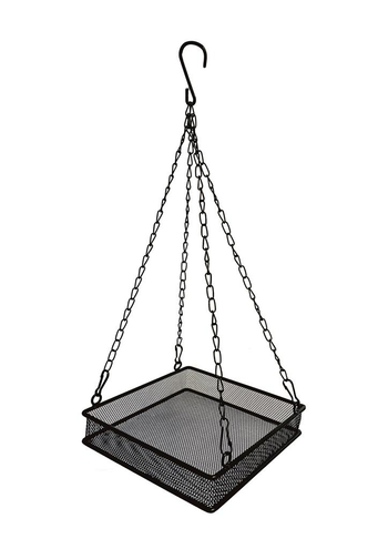 Visuel 1 du produit Mangeoire pour oiseaux du ciel en métal coloris noir Hami form Talgan - 18 x 18 x 3,5 cm