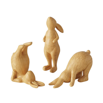 Visuel 1 du produit Figurine lapin en résine synthétique marron Yoga - 10 x 6 x 13,5 cm