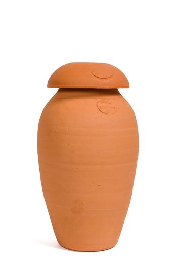 Visuel 1 du produit Ollas coloris orange en terre cuite 6 L Poterie Jamet - Ø 23 x 34 cm