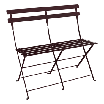 Visuel 1 du produit Banquette bistro 2 places coloris noir en acier Fermob - 88 x 29 cm