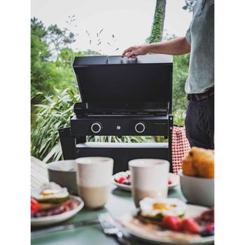 Visuel 1 du produit Capot pour barbecue Origin 60 coloris noir en acier Forge Adour Origin - 63,2 x 48,5 x 11,9 cm