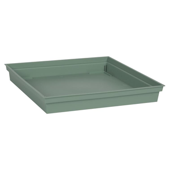 Visuel 1 du produit Soucoupe carrée en polypropylène vert laurier Eda Toscane - 26,7 x 26,7 cm