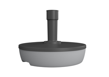 Visuel 1 du produit Pied de parasol rond à remplir coloris gris en plastique - Ø 49,5 cm