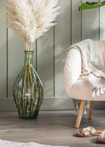 Visuel 1 du produit Vase en verre recyclé coloris vert Palermo - Ø 28 x H 60 cm