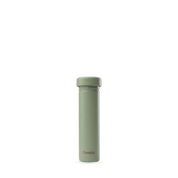 Visuel 1 du produit Tube de transport en inox vert tilleul pour 12 pastilles Solid Drinks Qwetch