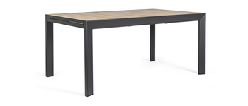 Visuel 1 du produit Table Calla avec allonges naturel coloris bois en aluminium - 160/240 x 100 cm