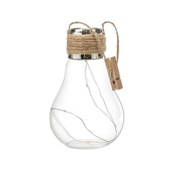 Visuel 1 du produit Guirlande solaire Swing 10 ampoules LED blanc chaud et corde 180 cm