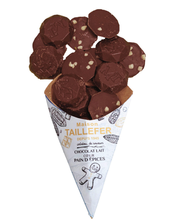 Visuel 1 du produit Chocolats au lait pain d'épices Maison Taillefer - dans un cornet de 130 g