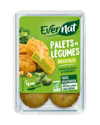 Visuel 1 du produit Palets de légumes bio Evernat Brocolis - 150 g