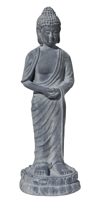 Visuel 1 du produit Statue décorative bouddha hindou debout coloris gris en béton ciré - 75 cm