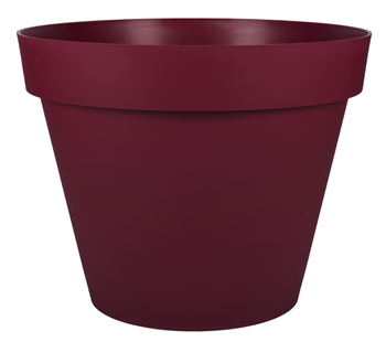 Visuel 1 du produit Pot rond en plastique rouge Bourgogne Eda Toscane 76 L - Ø 60 x H 47 cm