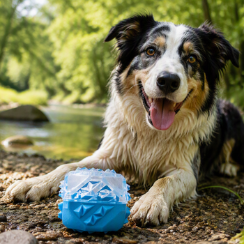 Visuel 2 du produit Balle rafraîchissante bleue pour chien Wouapy Fresh