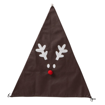 Visuel 1 du produit Housse de protection marron en textile motif cerf pour plantes - 90 x 3 x 100 cm