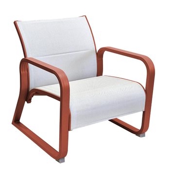 Visuel 1 du produit Fauteuil lounge Quenza II-padded coloris orange en aluminium