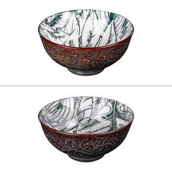 Visuel 1 du produit Coupelle en porcelaine marron/blanche à motif Paraguay – Ø 11,5