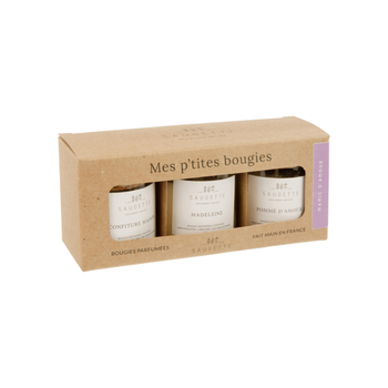 Visuel 1 du produit Coffret 3 bougies Saugettes Mes P’tites bougies parfumées Maman chérie - 3 x 50 g