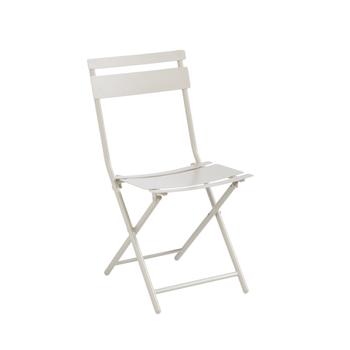 Visuel 1 du produit Chaise de jardin pliante Clivia coloris beige en acier - 50,5 x 42 x 84 cm