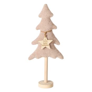Visuel 1 du produit Arbre décoratif beige à poser avec support en pin Arvore moyen modèle - 14,5 x 7 x 33 cm