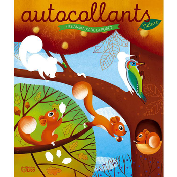 Visuel 1 du produit Les autocollants nature – Les animaux de la forêt aux éditions Lito