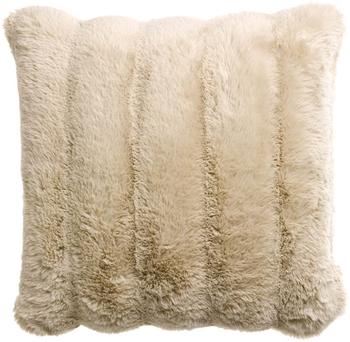 Visuel 1 du produit Coussin en fausse fourrure polyester beige Astrid - 45 x 45 cm