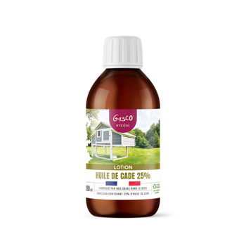 Visuel 1 du produit Lotion huile de cade 25 % pour poules Gasco - 280 ml