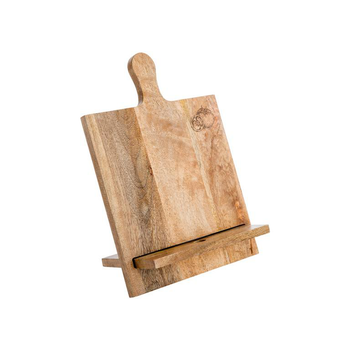 Visuel 1 du produit Lutrin en bois de manguier naturel décor tomate gravée - 33 x 25 x 16 cm