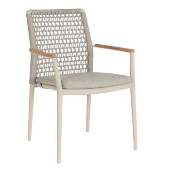 Visuel 1 du produit Fauteuil Maddox alu/teck/corde