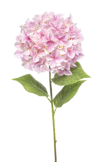 Visuel 1 du produit Tige d’Hortensia artificiel XL rose clair - Ø 27 x H 90 cm