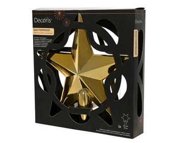 Visuel 1 du produit Cimier forme étoile en plastique recyclé or clair - Ø 20 cm
