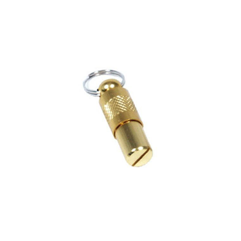 Visuel 1 du produit Tube adresse en métal doré pour chien et chat
