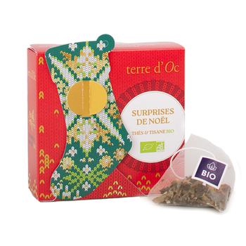 Visuel 1 du produit Assortiment de 6 thés et infusions Terre d’Oc Surprises de Noël - 11 g