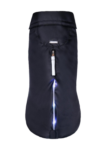 Visuel 1 du produit Manteau imperméable pour chien coloris noir Wouapy LED - Taille 60