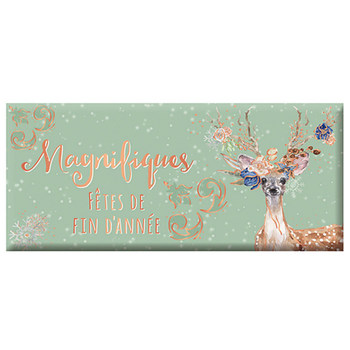 Visuel 1 du produit Mini tablette de chocolat au lait  « Magnifiques fêtes de fin d'année » Art Grafik
