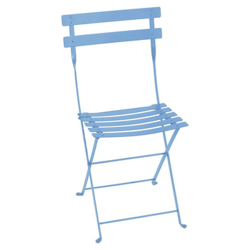 Visuel 1 du produit Chaise pliante Bistro Fermob coloris bleu en acier - 38 x 40 x 82 cm